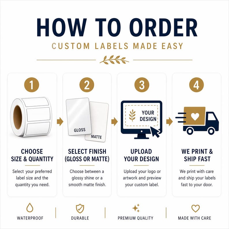 Custom Rectangle Labels /gloss or Matte Paper Stickers /product Labels ...