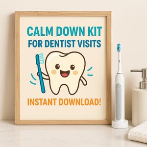 ¡Simplifica las visitas al dentista! Kit imprimible para calmar la ansiedad de los niños.