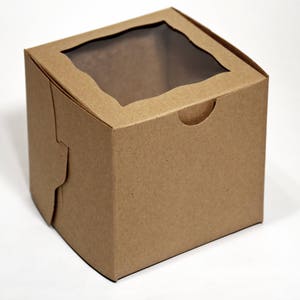Kraft Cupcake Box (10) * single cupcake box * baby shower * wedding * kraft bakery box * kraft gift box * kraft food container