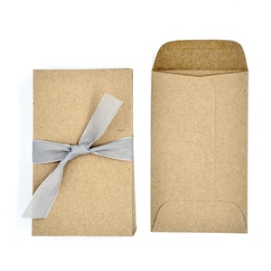 Mini Envelopes (25) * 2 1/4&quot; x 3 3/4&quot; *kraft * tags * business cards * crafting * packaging
