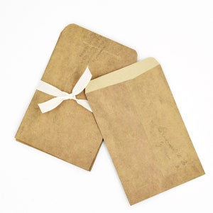 Kraft Small Envelopes (10) * 4.25 x 6.25&quot;&quot; *kraft envelopes * business card holder * scrapbook supplies * packaging * envelopes