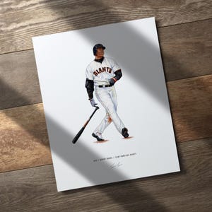 Barry Bonds v1 San Francisco Giants Baseball 8x10 Print Poster Art Illustrated