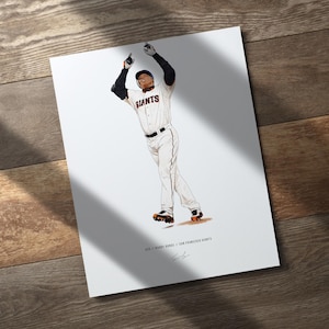Barry Bonds v2 San Francisco Giants Baseball 8x10 Print Poster Art Illustrated