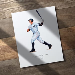 Alex Rodriguez ARod New York Yankees Baseball 8x10 Print Poster Art Illustrated