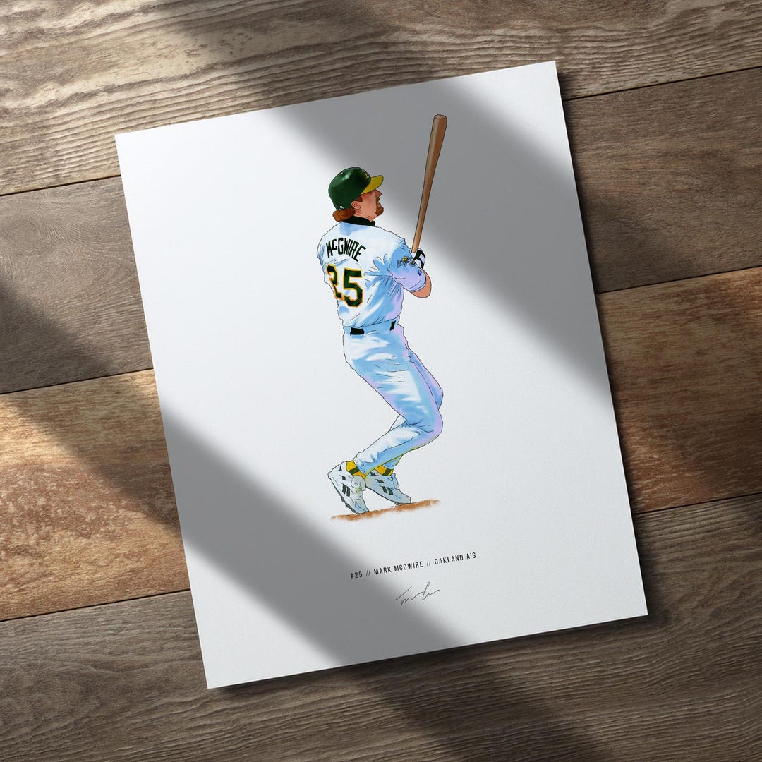 Mark Mcgwire Oakland A's Athletics Baseball 8x10 Print Poster Art — free download