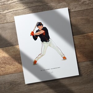 Matt Chapman San Francisco Giants Baseball 8x10 Print Poster Art Illustrated