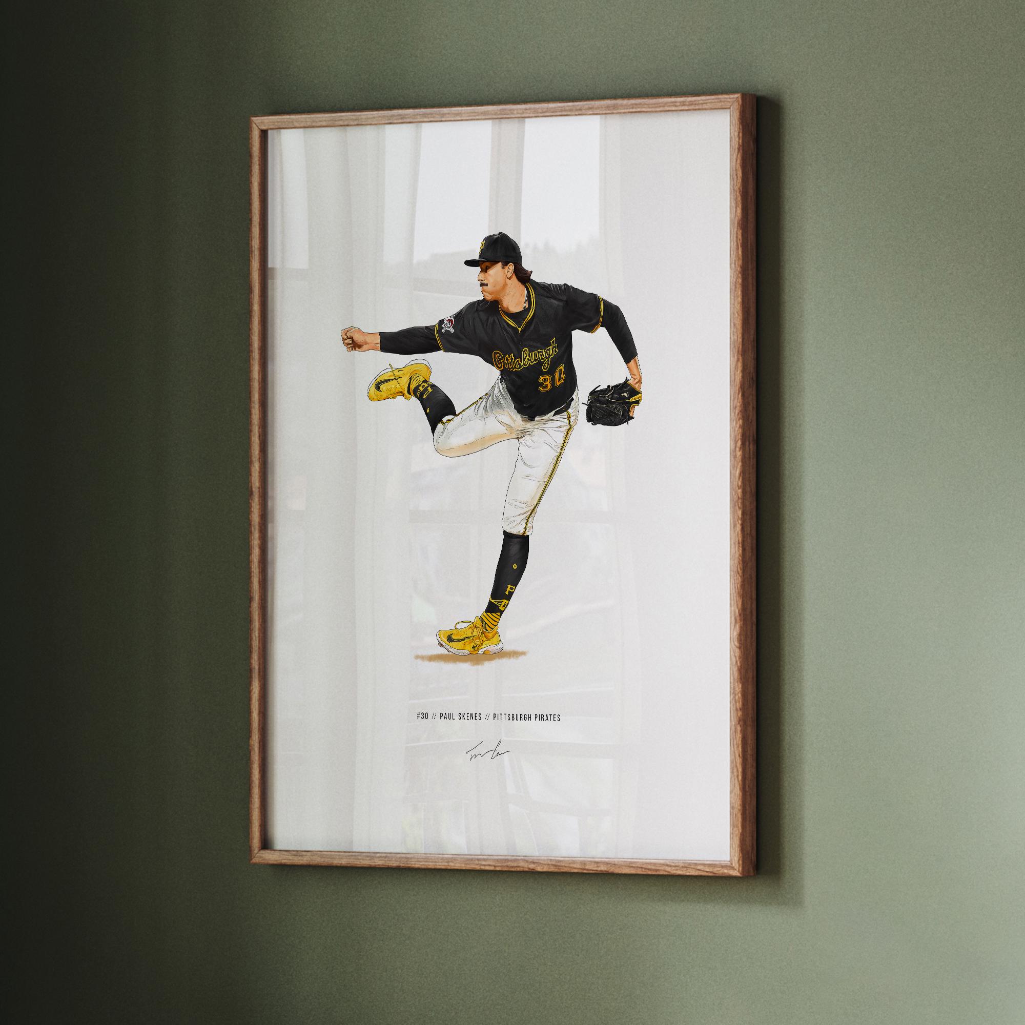 Discover Paul Skenes v2 Pittsburgh Pirates Baseball Print Poster