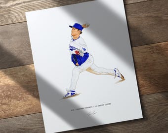 Yoshinobu Yamamoto Dodgers Poster or Canvas - Etsy