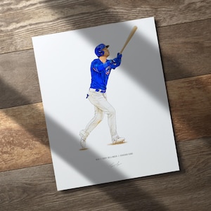 Cody Bellinger Chicago Cubs Baseball 8x10 Print Poster Art Illustrated