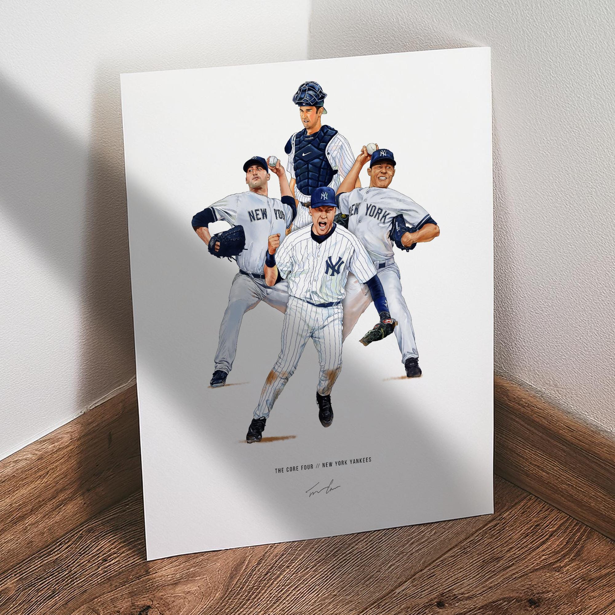 New York Yankees Core Four 4 Derek Jeter Baseball Illustrated 8x10 ...