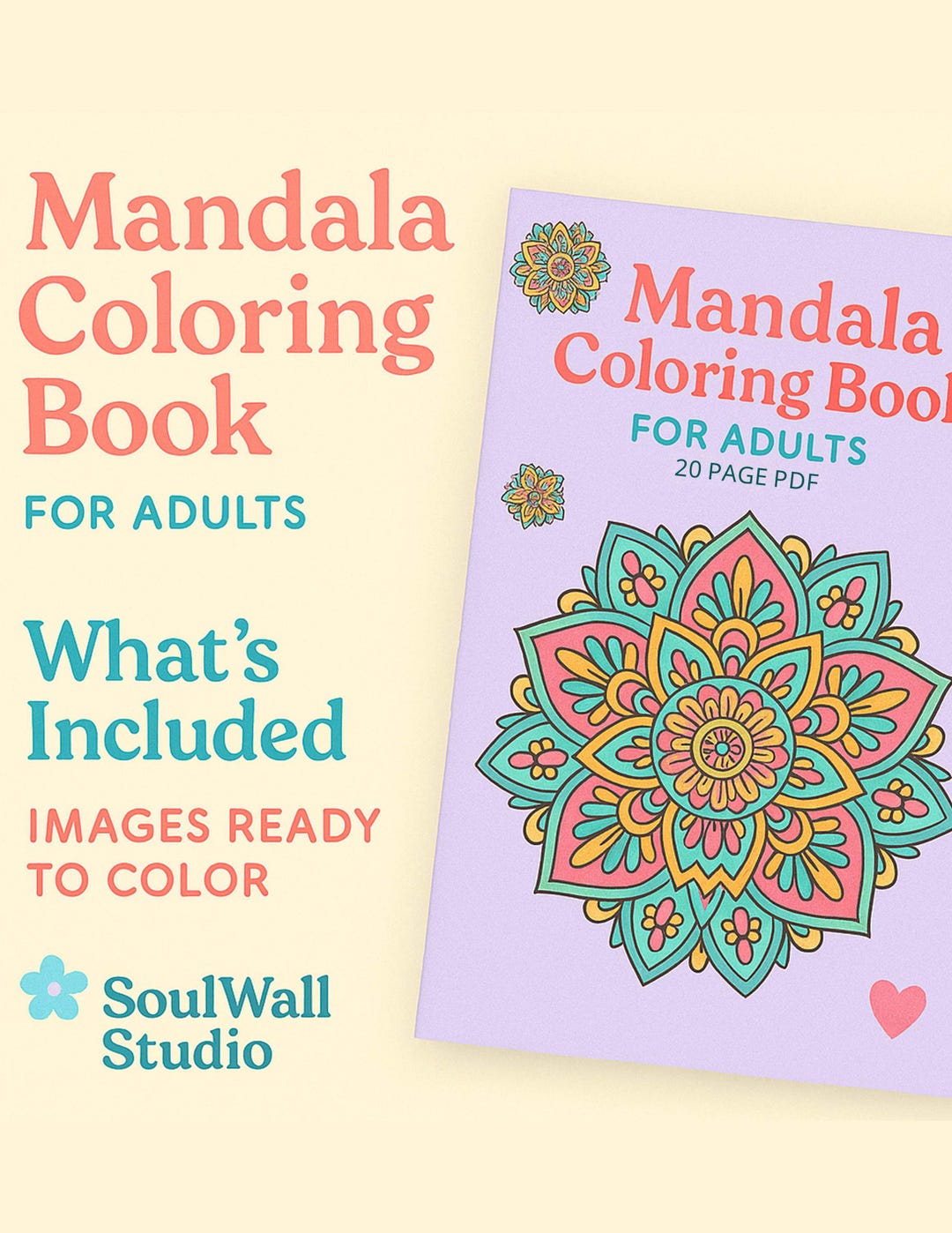 20 Mandala Coloring Pages for Adults – Printable Coloring Book PDF ...