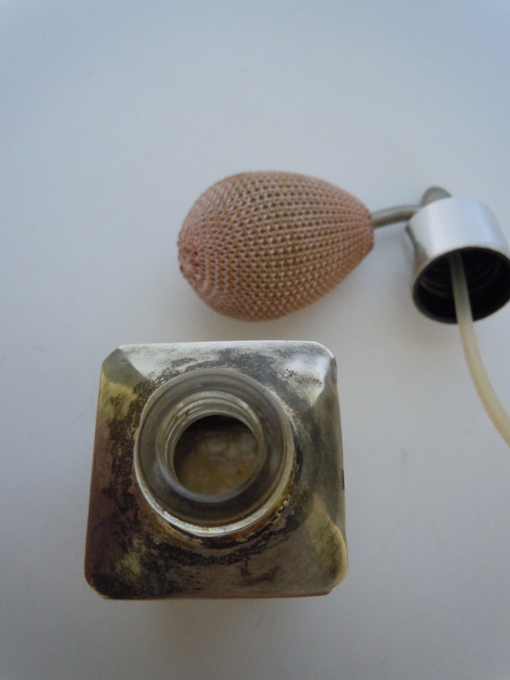 Vintage Sterling Silver Overlay Perfume Atomizer … - image 4