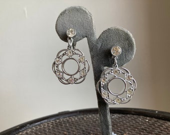 Vintage pair of Sarah Coventry Earring clip back Rhinestone Earrings