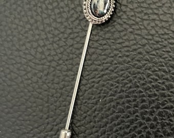 Vintage Sarah Coventry Stick Pin Faux Hematite Stone