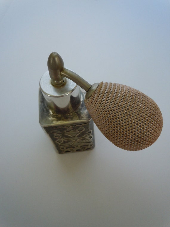 Vintage Sterling Silver Overlay Perfume Atomizer … - image 2