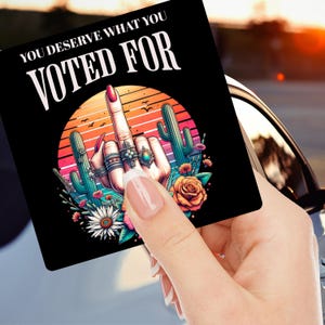 Car Magnets - Political Chaos Voting Magnet, Election Campaign Vehicle Decal, Patriotic Bumper Sticker, Political Statement Car Decor,