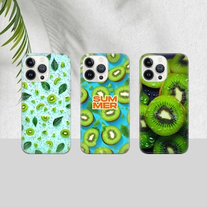 Fresh Kiwi Phone Case: Green Fruit TPU Gel Cover