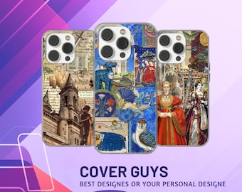 Mittelalterliche Handyhülle Historische Kunst Cover für iPhone 16e, 17 Pro Max, 17 Air, Samsung S25 Edge, A16, Pixel 10, 9A