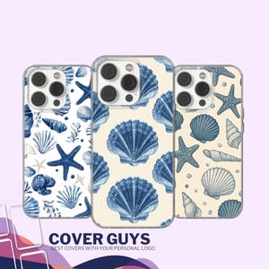 Sea shell Phone Case Ocean cover for iPhone 16e, 17 Pro Max, 15, 13, Samsung S26, A56, Pixel 10, 9A