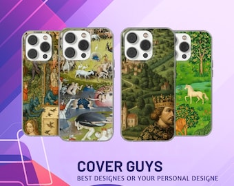 Medieval art Phone Case Gothic fantasy cover for iPhone 16e, 17 Pro Max, 17 Air, Samsung S25 Edge, A16, Pixel 10, 9A
