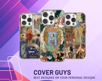 Renaissance Handyhülle Mittelalter-Stil für iPhone 16e, 17 Pro Max, 17 Air, Samsung S25 Edge, A16, Pixel 10, 9A