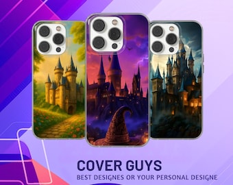 Fantasy Castle Phone Case, Magical Art Design for iPhone 16e, 17 Pro Max, Samsung S25 Edge, Pixel 10, 9A, Enchanted Castle , Gift for Her