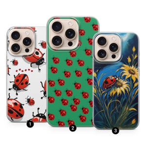 Ladybug phone case Cute Ladybug cover for  iPhone 16 Pro , Plus 15,14,13,12,11. XS & Samsung S25, S24, A56, A55, A35, Google Pixel pro 9,8,7