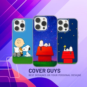 Custodia per telefono Snoopy Peanuts Cartoon per iPhone 16e, 17 Pro Max, 17 Air, Samsung S25 Edge, A16, Pixel 10, 9A / Elegante custodia sottile in gel TPU