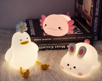 Cute Silicone LED Night Light – Animal Night Lamp for Kids & Baby