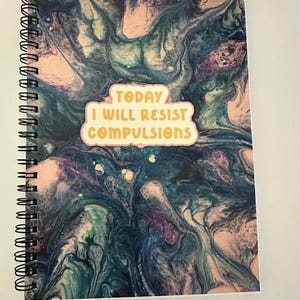 Today I Will Resist Compulsions, OCD Sticker, Mental Health Sticker, Journal Sticker, Laptop Sticker, Waterproof Sticker