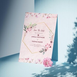 Elegante und schöne Hochzeitseinladungskarte - Digitale Datei