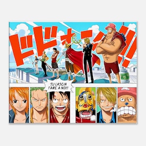 Poster One Piece – Ciurma, Tu Lascia Fare a Noi! – Stampa su Tela o Carta – Arte da Parete Anime per Fan