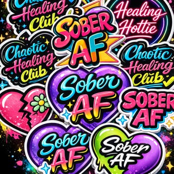 Sober AF Shop Sticker Bundle