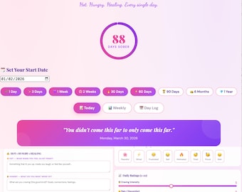 Registro diario de sobriedad - Descarga digital