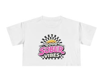 Camiseta corta de cuadros Good Sober Vibes Sun / Cuadros blancos y negros
