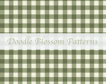 Sage Green Plaid Seamless Pattern - JPG digital download - Gingham Checkered Digital Paper for Sublimation, fabric, crafting, scrapbooking
