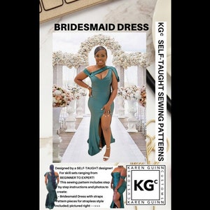 Bridesmaid Dress Sewing Pattern PDF - Instant Download