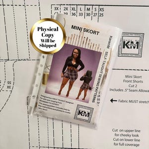 Mini Skort Sewing Pattern Physical Copy