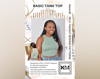 Basic Tank Top Sewing Pattern PDF - Instant Download