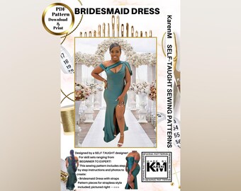 Bridesmaid Dress Sewing Pattern PDF - Instant Download