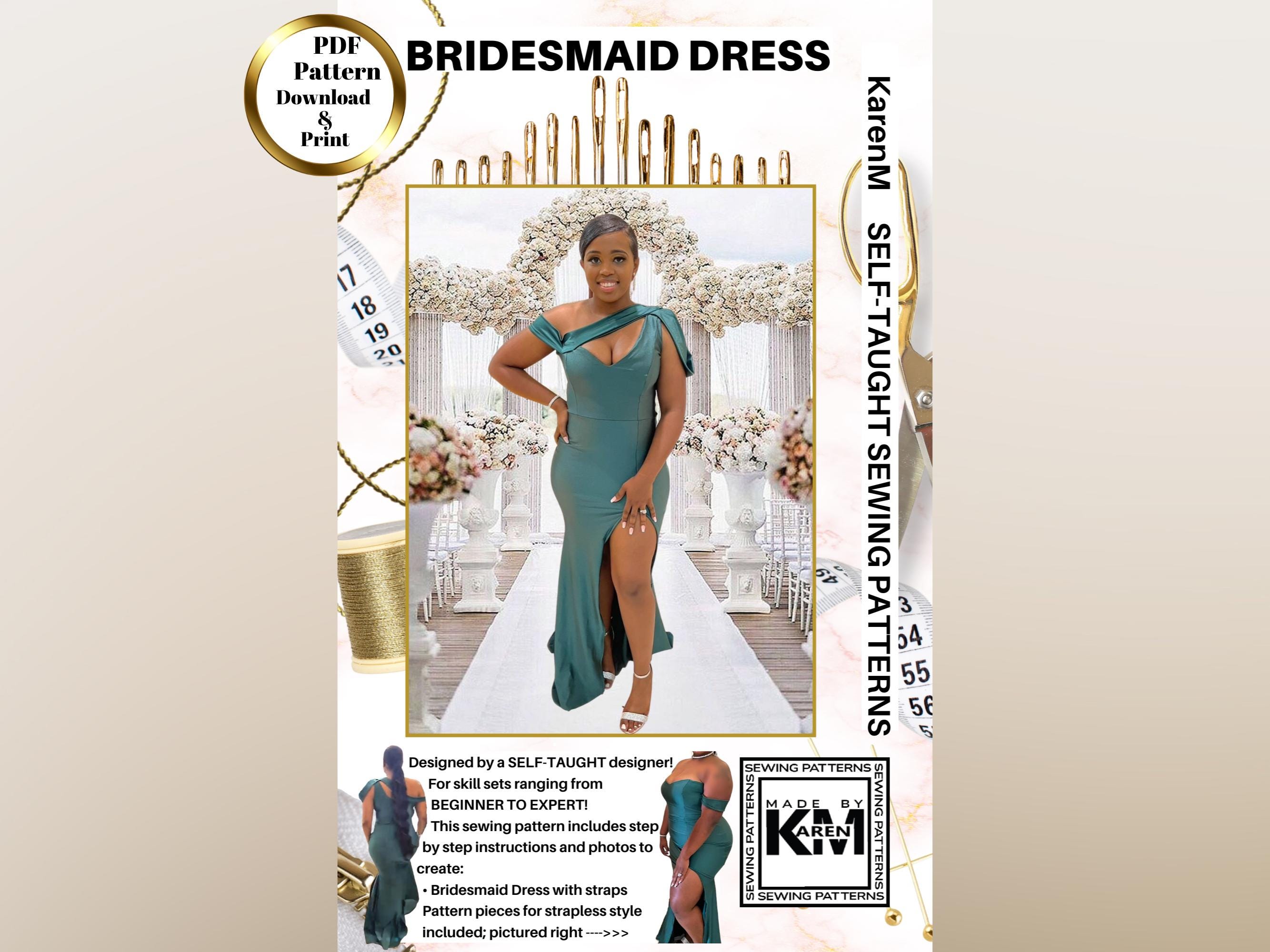 Bridesmaid Dress Sewing Pattern PDF - Instant Download - Etsy Bridesmaid Dress Sewing Pattern PDF - Instant Download - Etsy