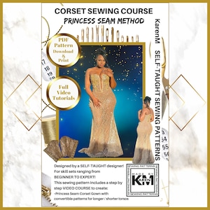 Corset Video Sewing Course: Princess Seam Method - PDF - Instant Download