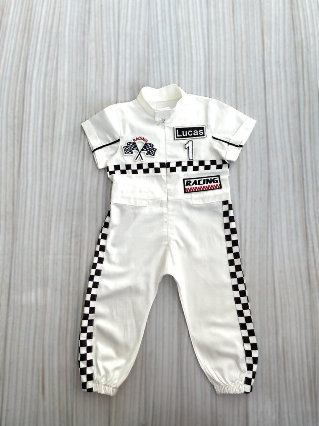 Baby Racer Style Personalized Baby Racer Jumpsuit | “two Fast” Birthday Outfit | Race ...
