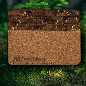 Kork Cardholder Unique  |  Umweltfreundlich & Vegan | Kork , Kompakt , Plastikfrei , Langlebig , Stilvoll , Fair produziert