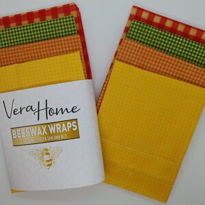 MEGA Beeswax Food Storage Set – 4x Reusable Wax Bags (30x35 cm) + 1 Wrap (25x25 cm) – Eco-Friendly, Organic, Plastic-Free,Kitchen Essentials