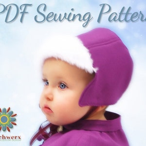 Bonnet Sewing Pattern, Hat PDF Pattern, Girls Hat Pattern, Womens Hat Pattern, Vintage Bonnet, Fur Brim Hat Pattern image 3