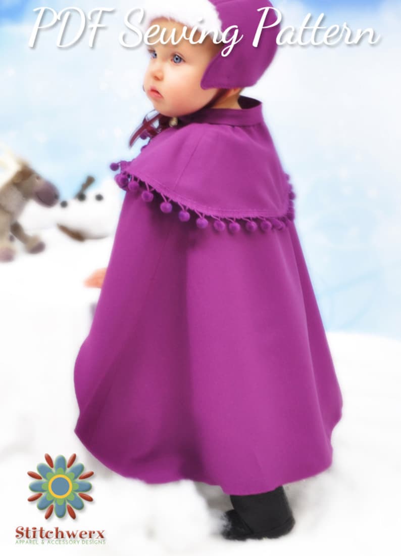 Princess Anna Cape Sewing Pattern Frozen Cape Winter Cape Etsy