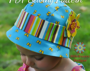 Cloche Hat, PDF Sewing Pattern, Baby, Toddler, Child, Flapper Hat Pattern, Vintage Hat Pattern, Cloche Hat Pattern, Baby Hat Sewing Pattern