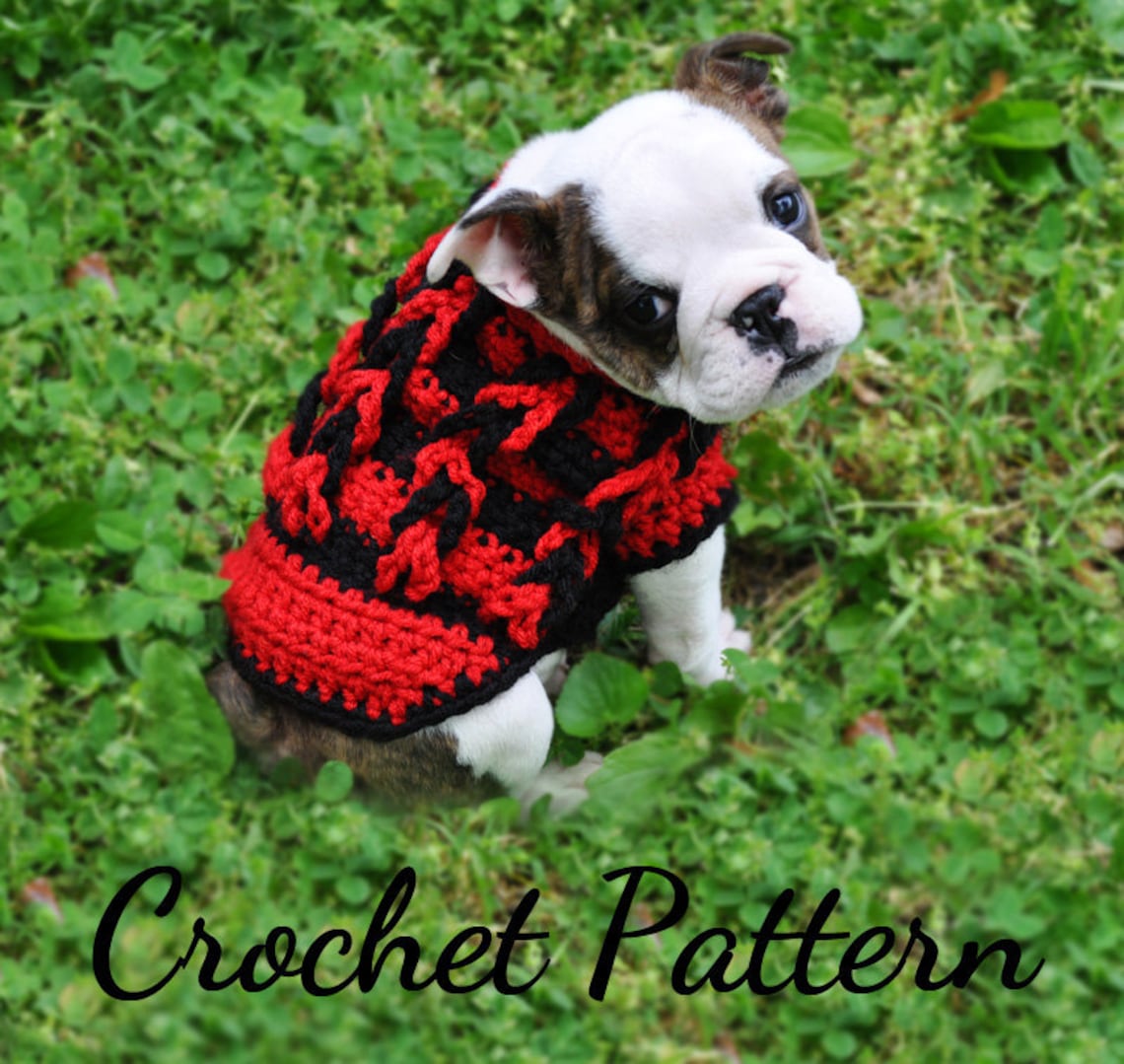 CROCHET PATTERN Small Dog Sweater Dog Sweater Dog Sweater Etsy UK