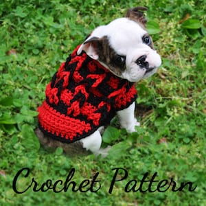 CROCHET PATTERN, Small Dog Sweater, Dog Sweater, Dog Sweater Pattern, Small Dog, Small Dog Clothes, Crochet Dog Sweater, Crochet Sweater